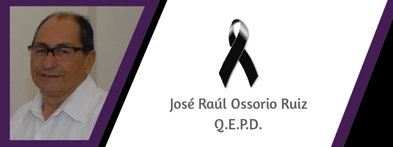 En la tarde de este viernes, 11 de mayo, falleció José Raúl Ossorio Ruiz, miembro de número del Consejo de Fundadores de la Universidad de Ibagué.