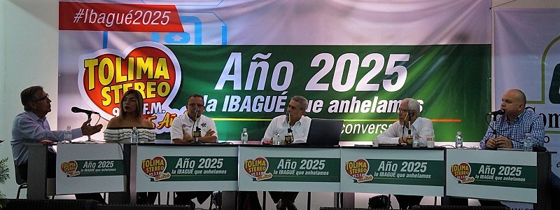 Positivismo respecto al rumbo de la Ciudad Musical en los próximos años entregó el rector César Vallejo Mejía, durante el conversatorio Año 2025: la Ibagué que anhelamos.