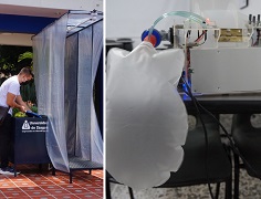 Docentes, egresados y estudiantes de Unibagué, como contribución frente la actual pandemia, elaboraron una cabina de desinfección y un respirador mecánico.