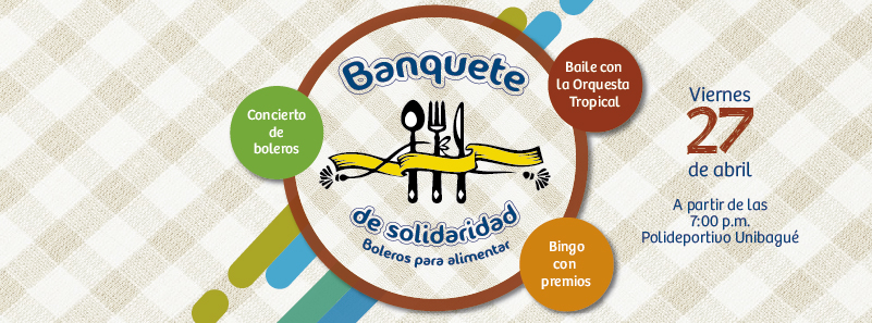 La Universidad de Ibagué, con ánimos de ampliar su posibilidad de ayudar a los estudiantes, extiende la invitación al Banquete de Solidaridad, una opción de velada nocturna, de juego y ritmo.