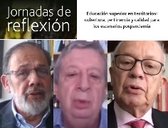 Urgentes conceptos llegaron en las voces expertas de Luis Enrique Orozco, Alejandro Acosta y Francisco Cajiao, en una nueva sesión de Jornadas de reflexión.